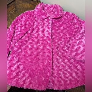 6 Kid Fashion Pink Minky Jacket